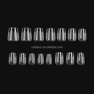 NADECO Cuticule ultra mince à couverture complète Tops épais XS Short Coffin Artificial Gel Nail Art Coffin Nail Tips for Manicure 360 Pack - Product Image 3