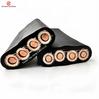 Kabel Industri JHSBP EPR Berisolasi dan Terlindungi untuk Pompa Submersible 3-inti dengan Tegangan Terukur 450/750V