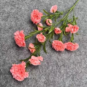 Flores <span class=keywords><strong>de</strong></span> Clavel Artificiales <span class=keywords><strong>de</strong></span> Seda al por Mayor <span class=keywords><strong>de</strong></span> Fábrica Y-H080, Ramas Largas <span class=keywords><strong>de</strong></span> 5 Ramas, Claveros Artificiales para Decoración del Hogar y Bodas - Product Image 5