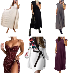 Venta al por mayor de fardos de vestidos largos usados para mujer, de algodón y poliéster, modelo QZ-0039, 100.000 piezas con descuento - Product Image 4