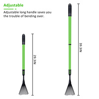 Fournitures de pelouse et de jardin de patio 5 pièces ensemble d'outils de jardin à poignée télescopique en acier avec poignée souple