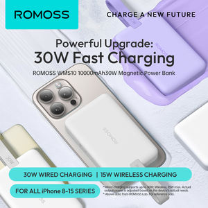 Banque d'alimentation Romoss 10000mAh, Pack magnétique PD <span class=keywords><strong>30W</strong></span> Charge filaire pour iPhone17, Samsung S26. - Product Image 2