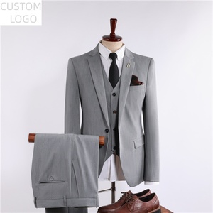 Abito da Uomo in Tre Pezzi Nero con Logo Personalizzato, Vestibilità Slim, Formale per Affari e Matrimoni, Vendita all'Ingrosso - Product Image 3