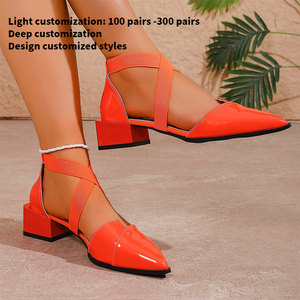 Nouvelle Collection – Chaussures de Luxe Sexy pour Femme à Talons Hauts Épais et Bout Pointu, avec Bride Supérieure en Y et Bride Cheville en X – Modèle ZH-01 - Product Image 1