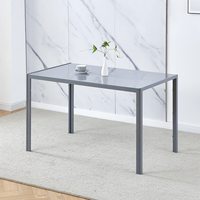 Ensemble de table et chaises de salle à manger classique pas cher, 4 à 6 places, avec plateau en fibre de verre moderne
