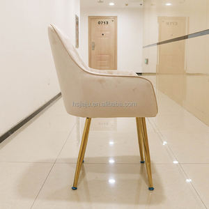 Chaise de salle à manger <span class=keywords><strong>scandinave</strong></span> moderne en <span class=keywords><strong>tissu</strong></span> velours avec dossier haut - Product Image 4