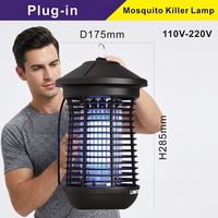 Lampe anti-insectes extérieure étanche, tue-moustiques et mouches, lumière UV, indice IP33, choc électrique contrôlé par la lumière, minuterie intelligente