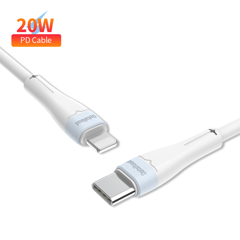 Custom TPE 1.2M 20W PD type c to lighting data cable fast charging Cable for iphone