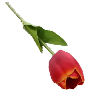 ăn bảng trung tâm hoa Suppliers-Hoa Trắng Hoa Tulip Nhân Tạo Hoa Lụa Cho Giáng Sinh Kỳ Nghỉ Trang Trí Nhà Trung Tâm Sắp Xếp Bó Hoa Cưới