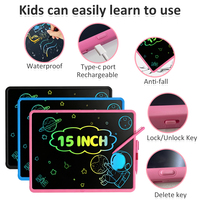 Tablette graphique LCD 15 pouces pour dessin, écriture et éducation – Doodle Pad graphique pour le dessin