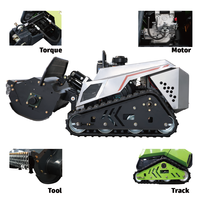 Tondeuse à gazon diesel 800 mm 24 V automotrice à chenilles en caoutchouc pour villa, jardin et pâturage