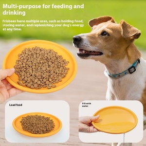 Disco volante interattivo multicolore per cani da addestramento all'aperto giocattolo naturale per cani Flyer per cani giocattoli da masticare - Product Image 4