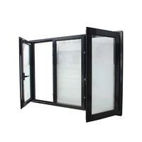 Fenêtre américaine au design moderne à coupure thermique personnalisée fenêtre à grand panneau de verre et auvent en aluminium pour maison fenêtre à battant