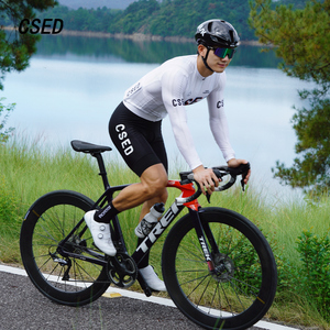 CSed người đàn ông của trọng lượng nhẹ dài tay đi xe đạp Jersey nhanh khô xe đạp Áo MTB xe đạp quần áo với Breathable OEM đội Tên - Product Image 3