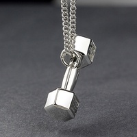 Colliers pendentifs de sport de mode européenne américaine Dominatrice Style coréen Couple Barbell Accessoires Men's Fitness Pendant