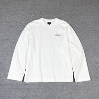 Camisetas Gráficas para Hombre, Camiseta Blanca de Alta Calidad, Algodón Grueso, Impresión Personalizada, Camiseta de Manga Larga