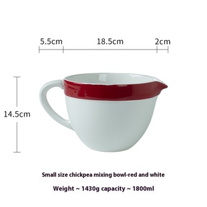 Tazón mezclador de boca puntiaguda grande de cerámica creativa de estilo moderno, colorido, a la moda, para batir huevos, servir ensalada, sopa, agua, maceta para plantas - Product Image 6