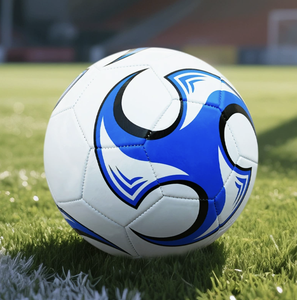 Ballon de football personnalisé avec logo imprimé, numéro 345, en tissu adhésif PU PVC, microfibre cousue, matériau TPU pour l'entraînement scolaire et les camps - Product Image 4
