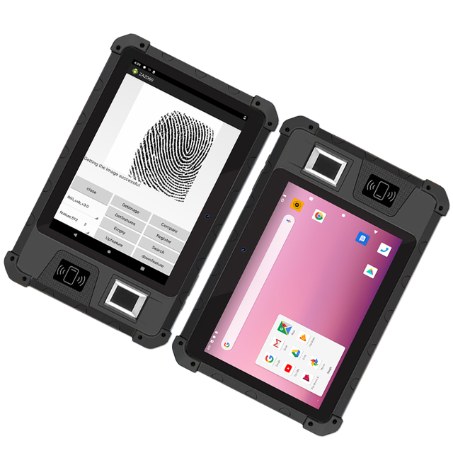 8-Inch Industrial Tablet Biometric Fingerprint Barcode Scanner Rugged Android 11.0 MTK NFC 4G/WiFi LTE 4GB/64GB 5MP Camera