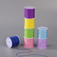 Fil de jade en nylon tressé de 0,8 mm, 50 mètres/rouleau, pour la fabrication de bijoux DIY, nœuds chinois, colliers et bracelets
