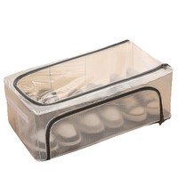 Boîte de rangement pliable en PVC transparent imperméable pour chaussures et sacs, organisateur empilable à grande capacité