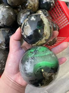 Precio al por mayor Esferas de ágata con verde fluorescente bajo luz UV también las llama ágata volcánica - Product Image 3