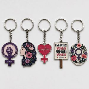 Porte-clés personnalisés pour femmes, symboles d'empowerment, pendentifs, cadeaux promotionnels, souvenirs, porte-clés féministes - Product Image 1