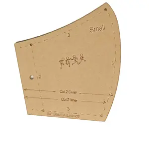 Grande modello di righello per cucire in Perspex con tasca filtrante modelli di cucito per pezzi per adulti spessi 3mm su misura
