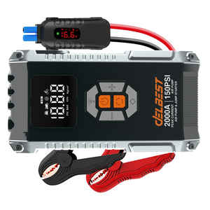 Démarreur de moto super puissant 12V 21800mAh avec batterie au lithium, crête de 2000A, compresseur d'air intégré, lumière LED et batterie externe pour téléphone - Product Image 1