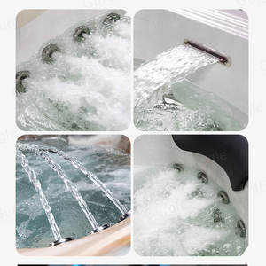 Gurgle Home Party Extérieur <span class=keywords><strong>Balboa</strong></span> Massage tourbillon 7 personnes Jacuzzier Piscine extérieure Spa Baignoire Bain à remous avec fonction de massage - Product Image 3