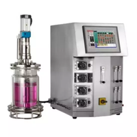 Réservoir de fermentation à l'échelle du laboratoire, bioréacteur en verre 10L 5L 3L 2L 1L pour cellules animales, bactéries, bioréacteur OD PH DO CO2 N2 Sensor