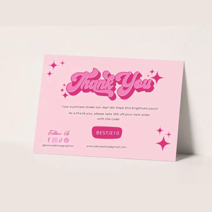 Cartes de visite personnalisées avec logo mat, papier cartonné de haute qualité, cartes de remerciement imprimées pour la promotion de petites entreprises - Product Image 1