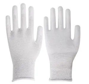 13G Wit Polyester Wit Pu Gecoate Palm Handschoenen