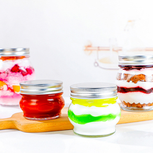 High-end Big Belly <strong>Mason</strong> <strong>Jar</strong> 100ml 200ml 280ml 300ml 500ml 730ml Cylindrical <strong>Transparent</strong> Glass Aluminum Seal Lid - Product Image 6