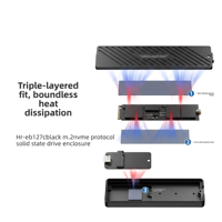 Aluminium Alloy Thermalright M.2 SSD Enclosure 10Gbps Tipe-C NVMe PCIE Storage Case 8TB Max untuk Laptop Desktop