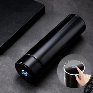 LED <b>Smart</b> Stainless Steel Sports Bottle Temperature Display Double Wall Vacuum 350ml/500ml 12-24h Thermal Insulation Applicable - Product Image 2