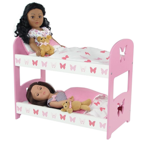 Meubles éducatifs de <span class=keywords><strong>poupée</strong></span> en bois de <span class=keywords><strong>18</strong></span> <span class=keywords><strong>pouces</strong></span> <span class=keywords><strong>Lit</strong></span> superposé double <span class=keywords><strong>pour</strong></span> <span class=keywords><strong>poupée</strong></span> fille Jouet <span class=keywords><strong>pour</strong></span> jeu imaginatif - Product Image 1