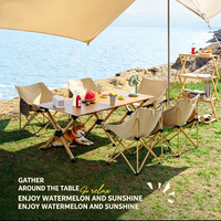 Table pliante moderne, portable, légère, en acier au carbone, imperméable et durable pour le camping, les pique-niques, la plage, la terrasse et les marchés.