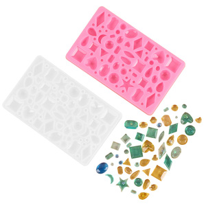 LS 83 pezzi fai da te Set di strumenti per colla di cristallo braccialetto ciondolo combinazione di stampi per gioielli con punta da trapano 12 paillettes colorate - Product Image 5