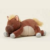 Peluche cheval chauffante et lestée super douce pour bébé, pour apaiser