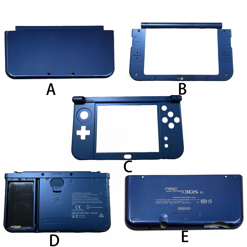 Full Set <strong>Replacement</strong> Blue ABCDE Face <strong>Shells</strong> for NEW <strong>3DS</strong> XL - <strong>Original</strong> High-Quality <strong>Shell</strong> Case Repair Parts for NEW <strong>3DS</strong> XL