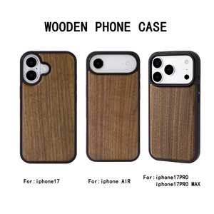 Funda de Madera Natural de Lujo para Teléfono Celular <span class=keywords><strong>iPhone</strong></span> 17, Funda de Madera Real para <span class=keywords><strong>iPhone</strong></span> 15 16 17 Pro, Venta Caliente Personalizada - Product Image 6