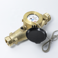 Compteur d'eau résidentiel à jet sec multi-jet mécanique approuvé NSF61 AWWA C708 avec anneau de fermeture en laiton Corps en laiton sans plomb