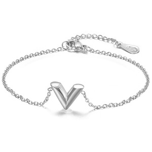Pulsera de Acero Inoxidable en Forma de V, Cadena Chapada en Oro de 18K, Joyería Unisex, Regalo, Diseño Geométrico Moderno AD1188 - Product Image 4