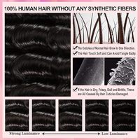 Extensions de cheveux humains vierges 15A, ondulés et bouclés, à double trame, en vrac, 100 % non traités, pour femmes noires