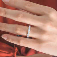 Bague de fiançailles pour femme en or 18 carats avec diamant de laboratoire, alliance de mariage et d'anniversaire, bijoux