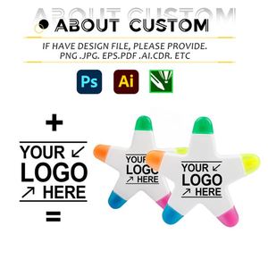 Bolígrafo Fluorescente 5 en 1 con Forma de Estrella de Cinco Puntas, con Logotipo Personalizado, Impresión UV y Diseño Portátil, Regalo Promocional - Product Image 2