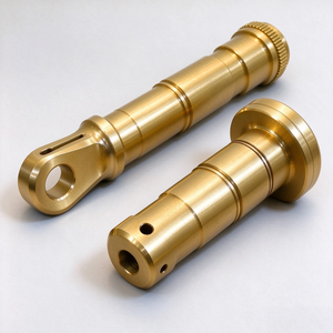 OEM Custom Machined Transmission Shaft Brass & Aluminum Alloy CNC Turning Parts With Hole Hexagon Knurl for Industrial <b>Machinery</b> - Product Image 2