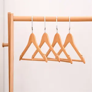 Houten Kleerhanger 360 Draaibare Haak Hout A Kwaliteit Kleding Jassen Hanger Stand Aluminium Kledingrek Enkele Aluminium Legering