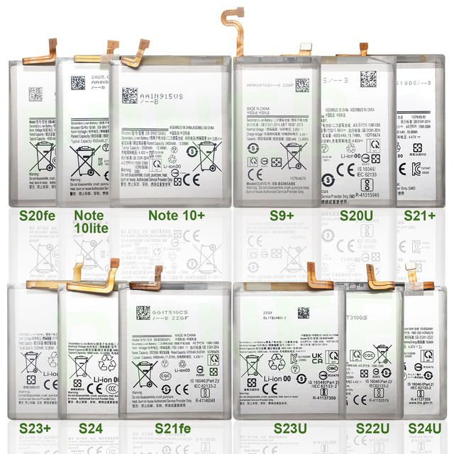 Factory High Quality Battery for Samsung Galaxy S2 S3 S5 S6 S7 S8 S9+ S10 S20 S10E S21 S22 5G FE Plus Phone Replacement Battery